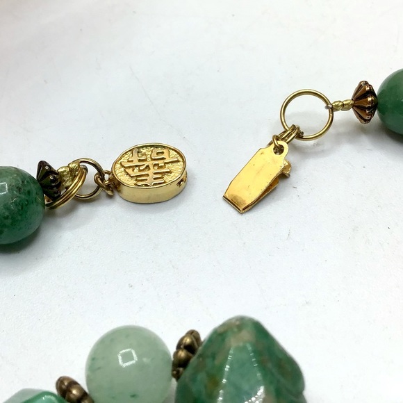 🌺RARE Vintage Amazonite & Aventurine Necklace - Picture 14 of 16